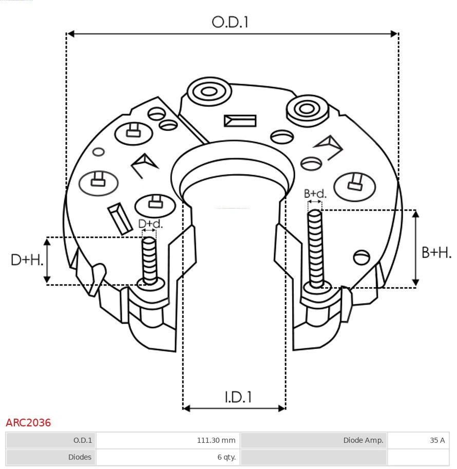 Выпрямитель As-pl ARC2036 цена, от 11.13 USD