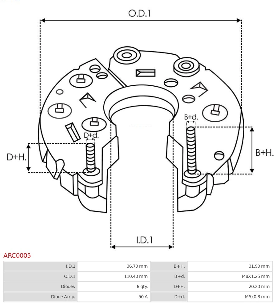 Выпрямитель генератора на Volvo 240  P242, P244