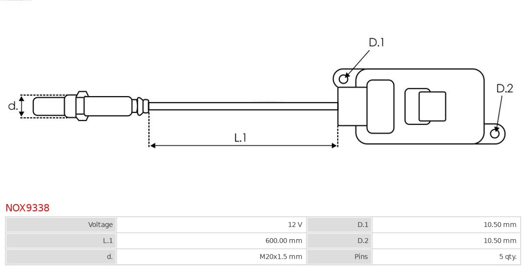 Датчик оксидов азота NOX передний AND 30907157 цена, от 109.94 USD