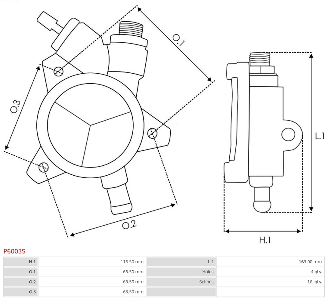 Вакуумный насос As-pl P6003S цена, от 47.84 USD