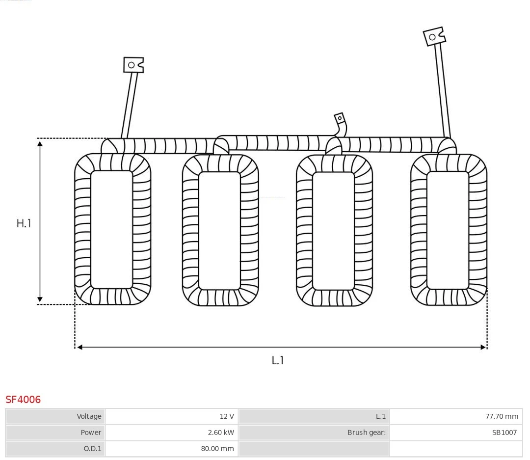 CM3065 General Motors Обмотка стартера, статор