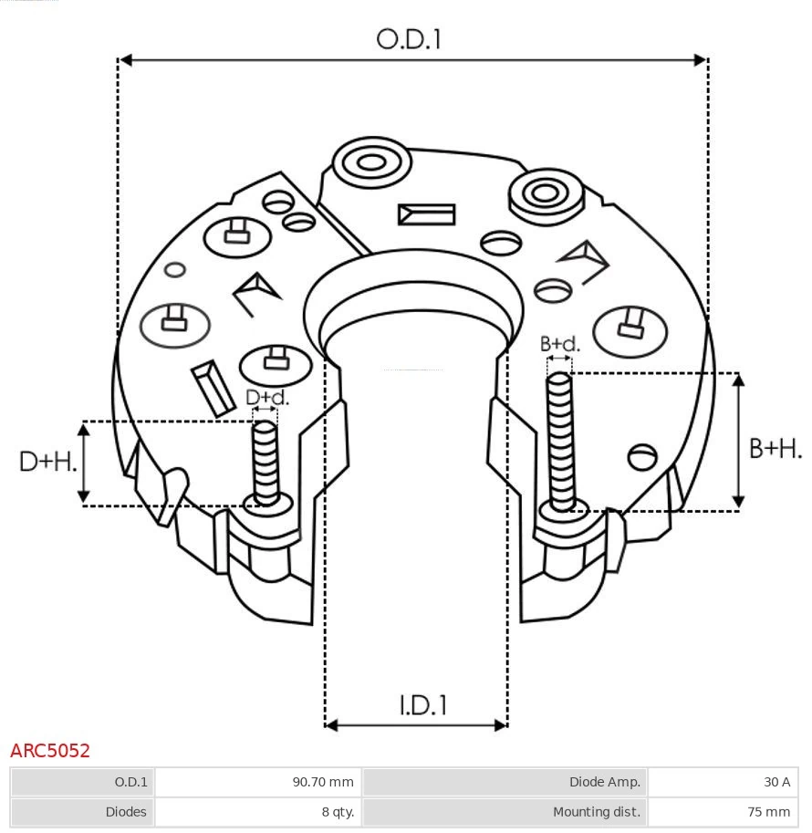 Выпрямитель AS/Auto Storm ARC5052 цена, от 14.16 USD