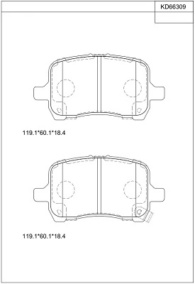 Передние тормозные колодки 19157892 General Motors
