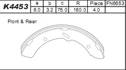 Купить MC894239 Mitsubishi Задние барабанные тормозные колодки