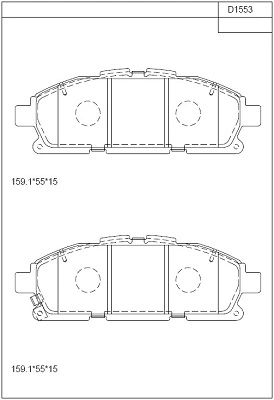 Колодки Nissan/Infiniti AY040NS150 цена, от 45.91 USD