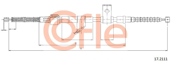 MB140462 Mitsubishi Cabo do freio de estacionamento traseiro esquerdo
