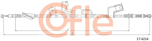 1987482912 Bosch Трос ручного тормоза задний, правый