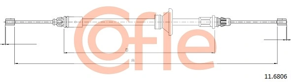 Купить 365305512R Renault (RVI) Передний трос ручника