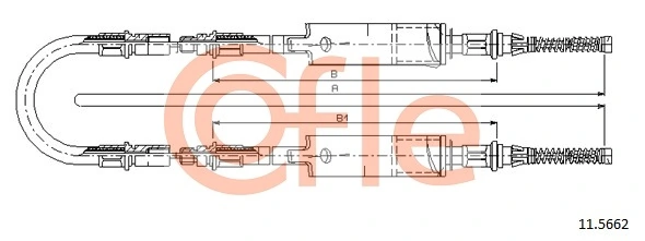 Задний трос ручника Adriauto AD130277 цена, от 21.73 USD