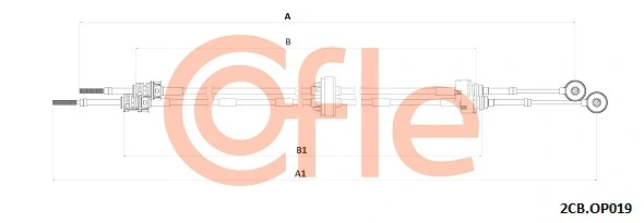 Cabo de mudança duplo Opel Vectra