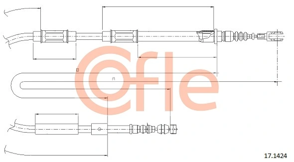 LABR1822 Starline Трос ручного тормоза