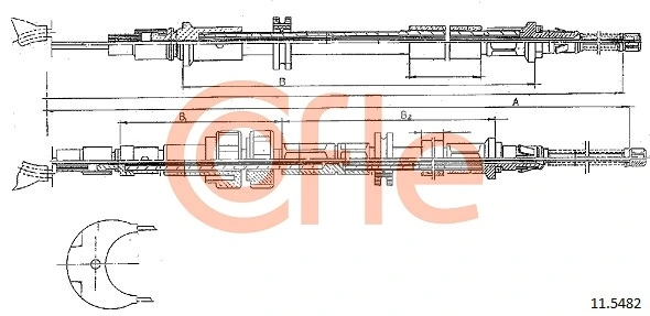 AD130217 Adriauto Трос ручного тормоза задний правый/левый