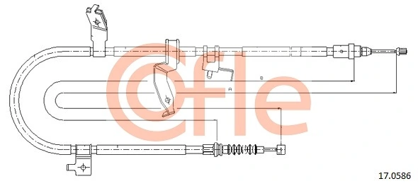 Купить AD220286 Adriauto Трос стояночного тормоза задний левый