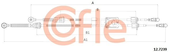 Cabo de mudança duplo Fiat 500 10 334