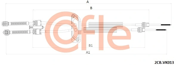 Трос переключения передач на Volkswagen Multivan T5 7HM, 7HN, 7HF, 7EF, 7EM, 7EN