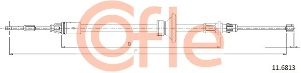 Cabo do freio de estacionamento dianteiro 365301862R Renault (RVI)