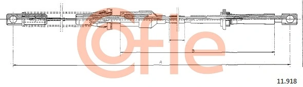 Cabo/pedal de gás (de acelerador) Ford Escort 4 ALF