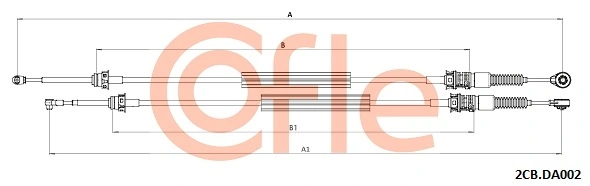 Cabo de mudança duplo Renault DOKKER
