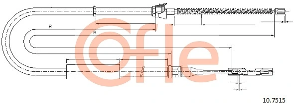 8Z0609721C VAG Трос ручного тормоза