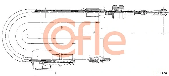 Cabo/pedal de gás (de acelerador) Opel Corsa 93, 94, 98, 99