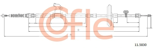 Задний правый трос ручника LIN320211 Linex