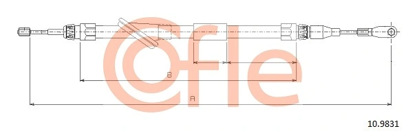 Трос ручного тормоза передний LPR C0089B цена, от 20.27 USD