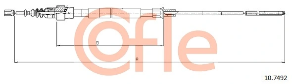 Задний трос ручника 3L609009 AND