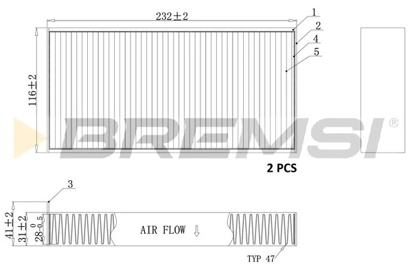 Фильтр воздушный отопителя Mini COUNTRYMAN универсал (F60) (2016 - 2026) цена, от 9.33 USD