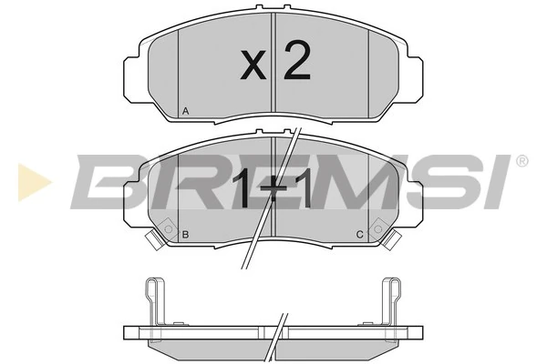Sapatas do freio dianteiras de disco Honda Civic 8 FD, FA