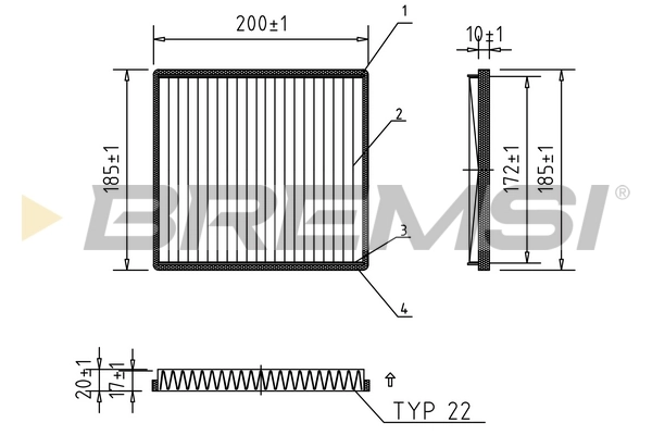 Фильтр салона F13010 Tangun