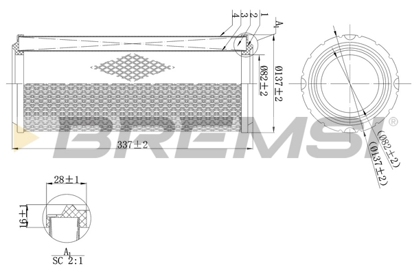 SL8003 SF Filter Воздушный фильтр двигателя