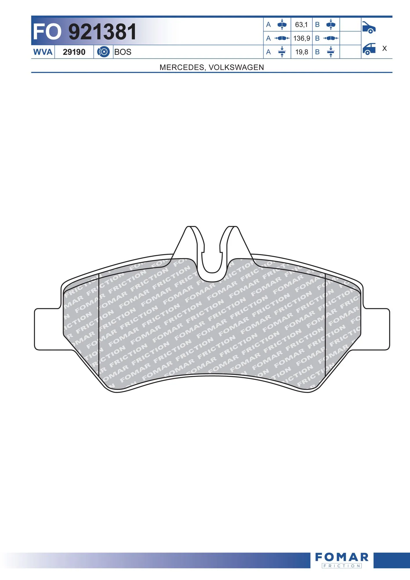 Колодки дисковые  Magneti Marelli PF0300 цена, от 18.14 USD
