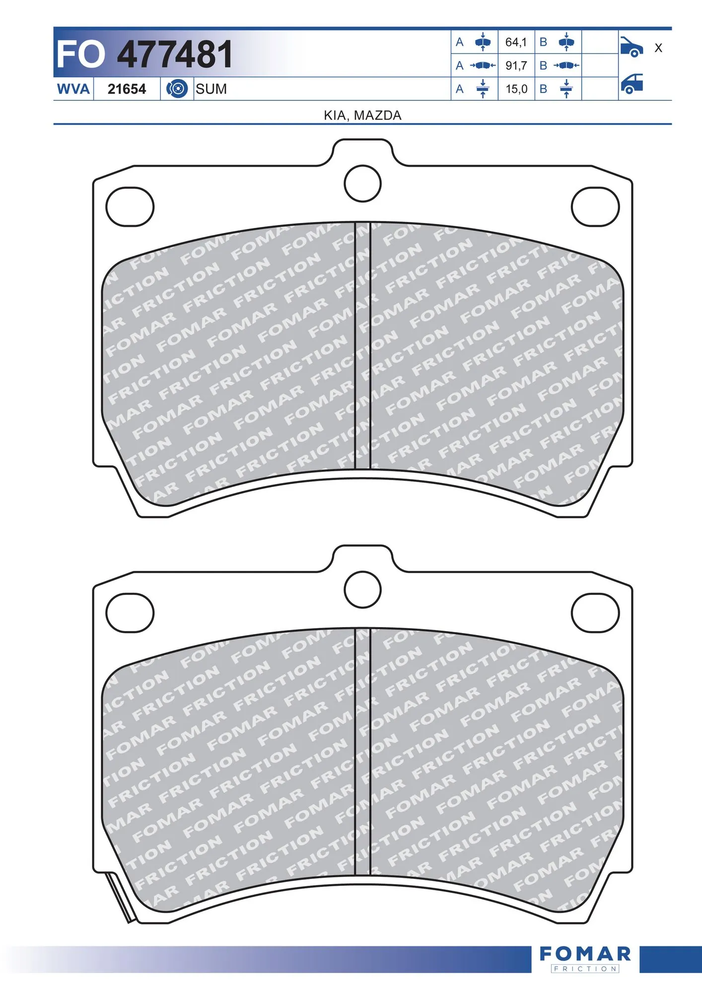 Колодки ASM FR257092 цена, от 13.95 USD