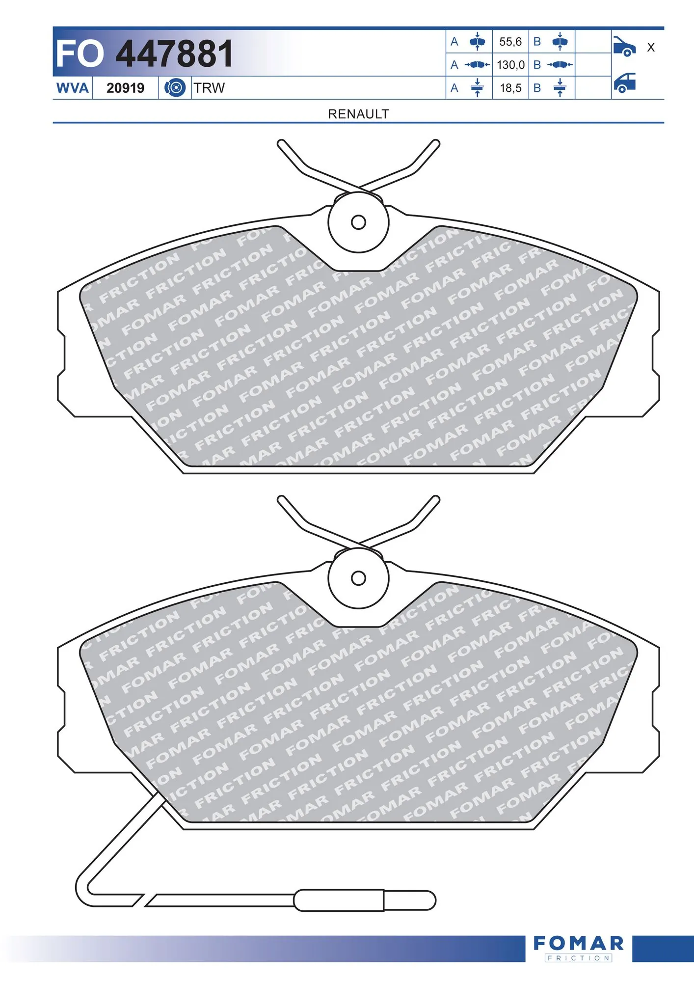 32321800 General Motors Колодки передние