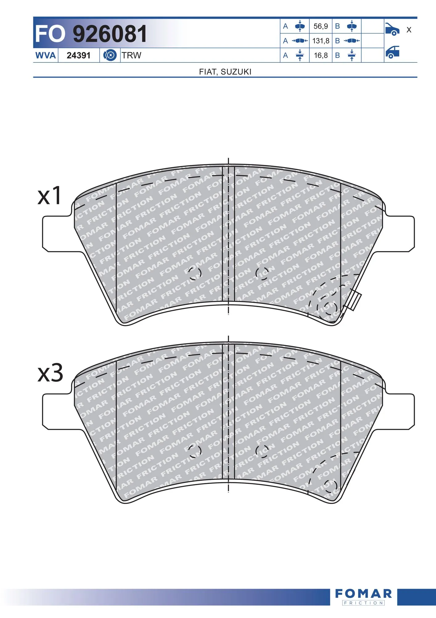0000121501 Renault (RVI) Колодки передние