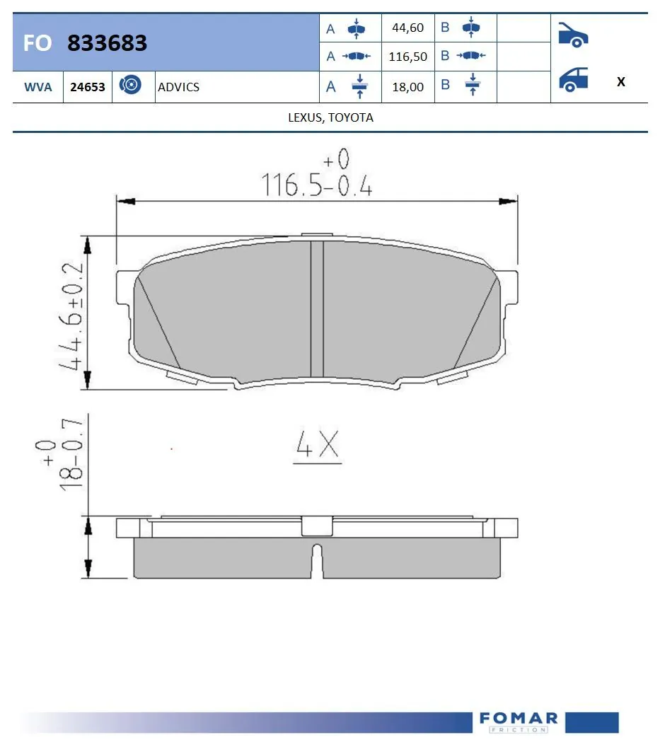 Колодки дисковые  Mintye MP3701N цена, от 33.09 USD