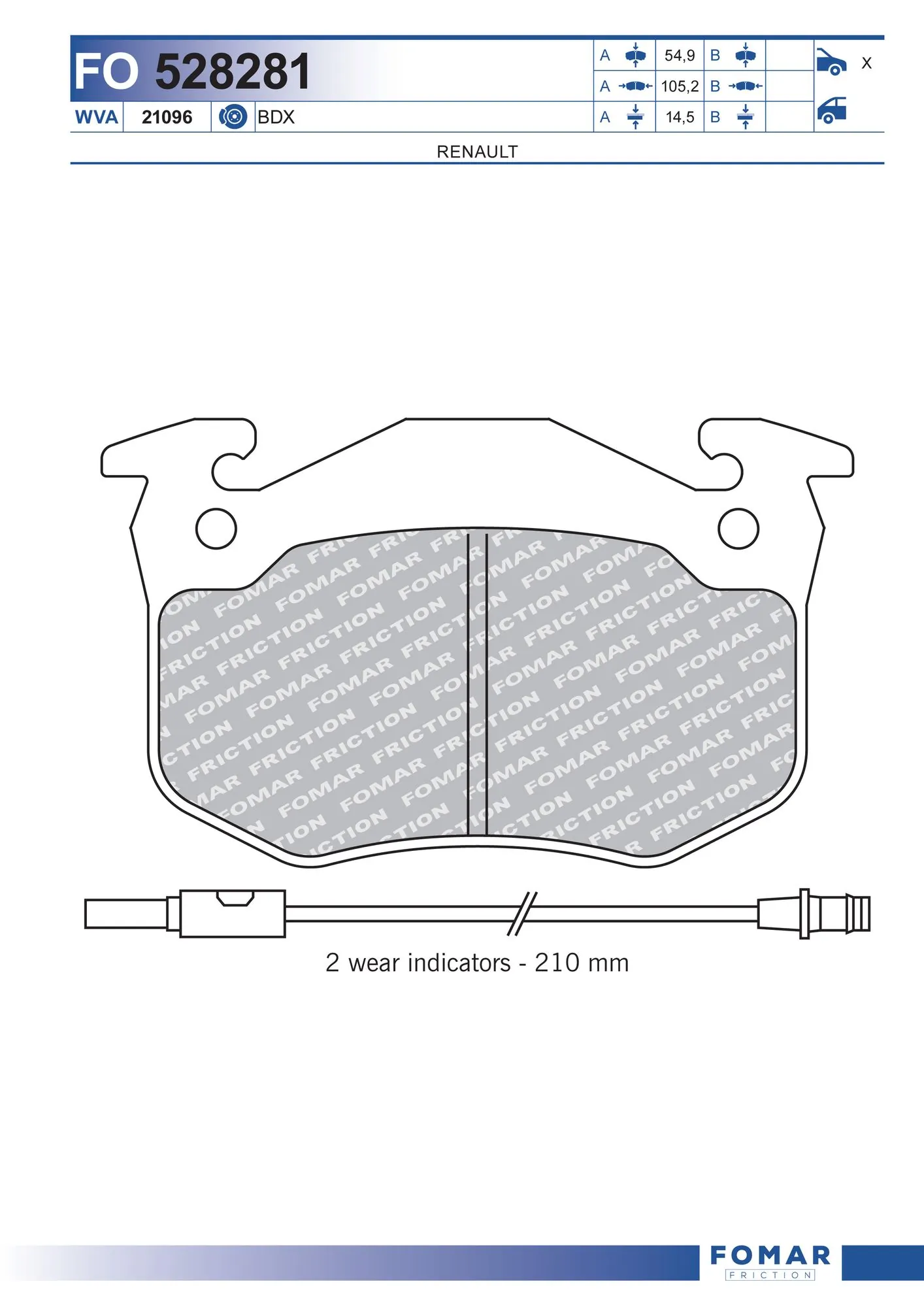 Колодки передние на Renault Twingo I C06