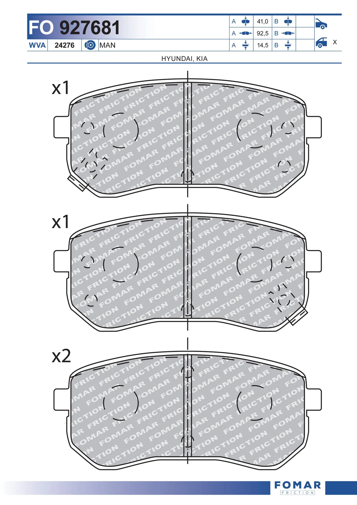 4605B215 Chrysler Колодки передние