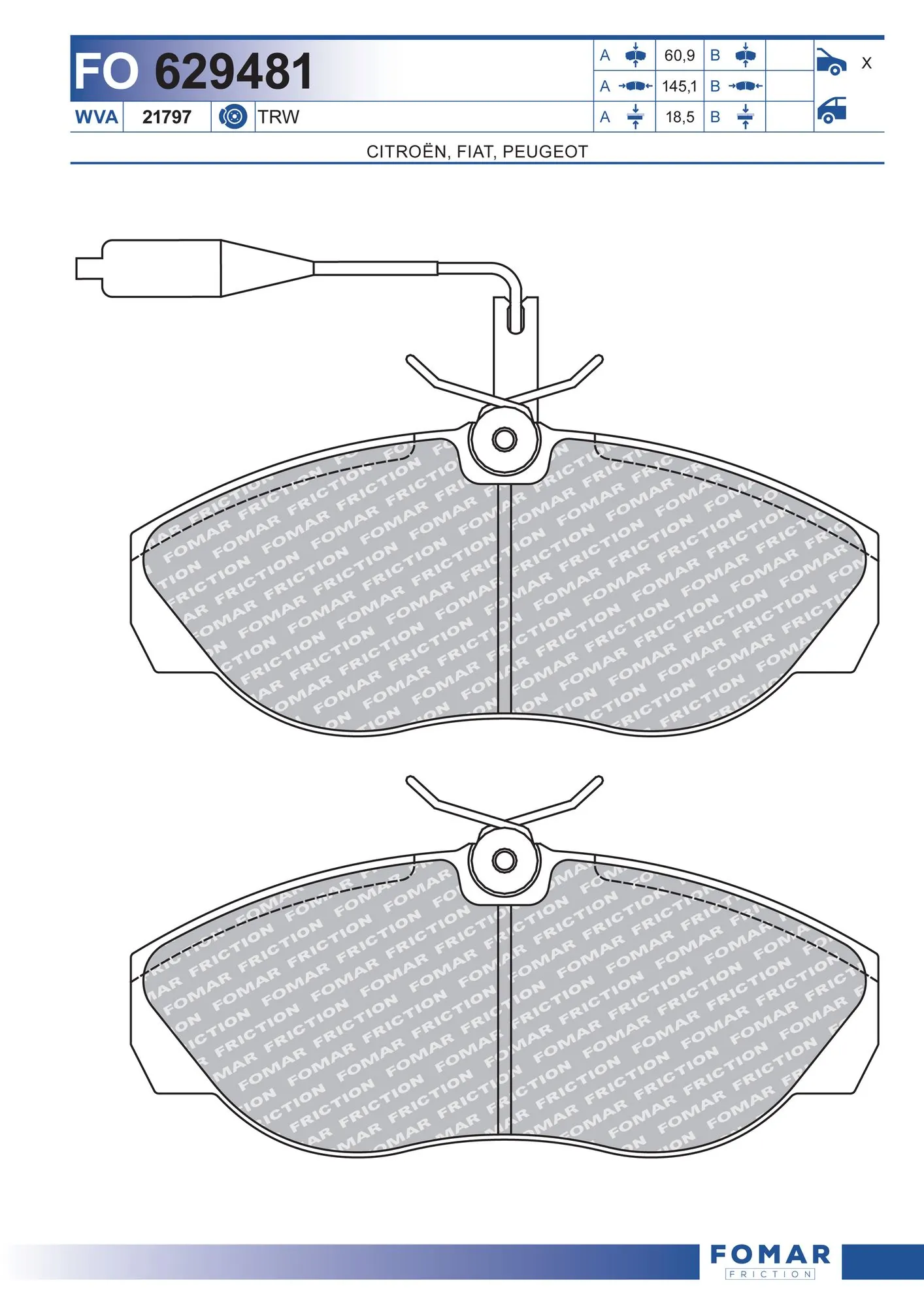986424030 Bosch Колодки передние