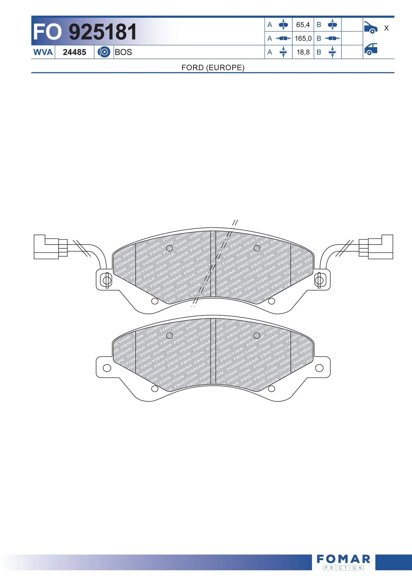Купить 6C112K021AC Hmpx Колодки тормозные