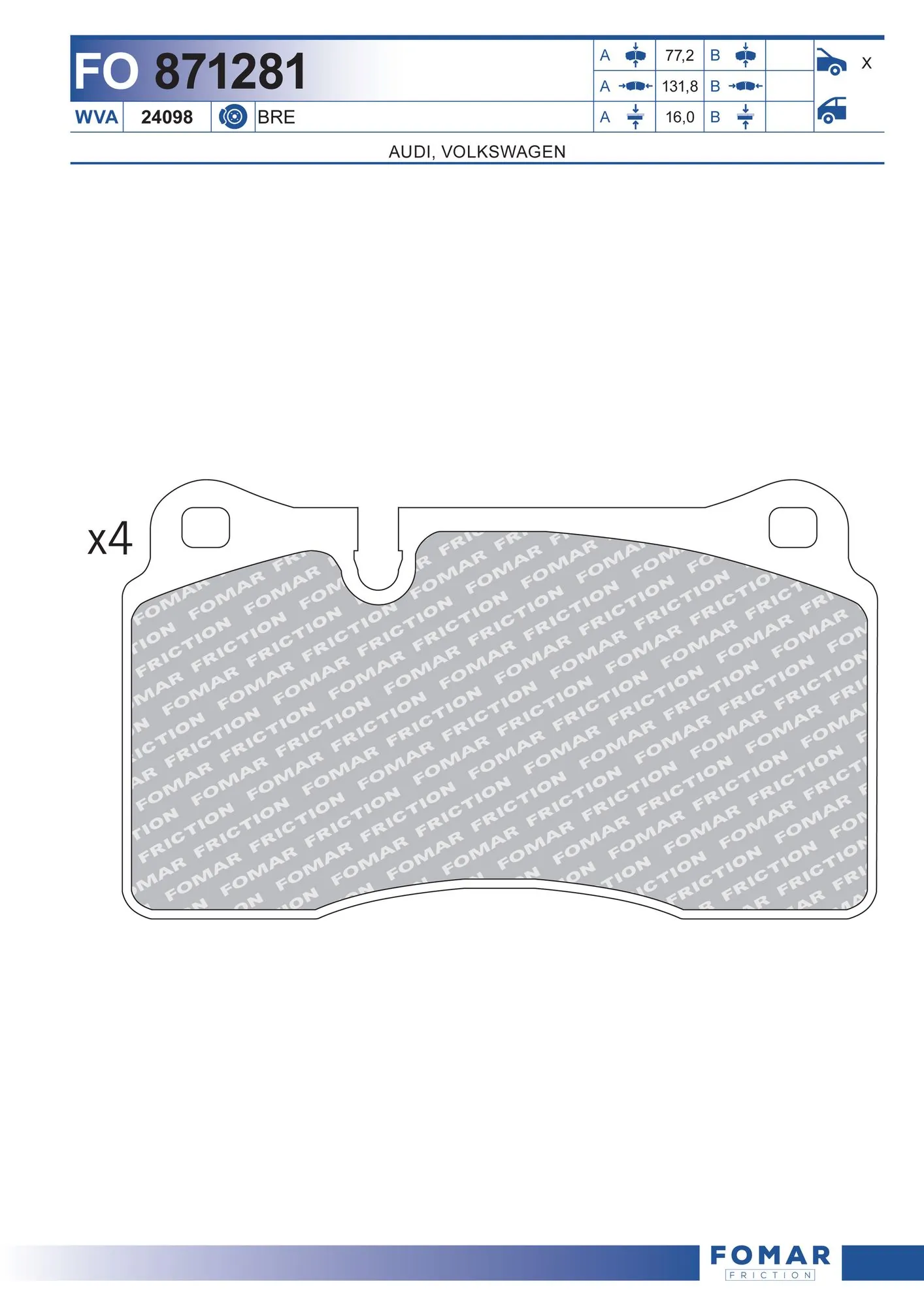 Купить SB24098 Shafer Колодки тормозные