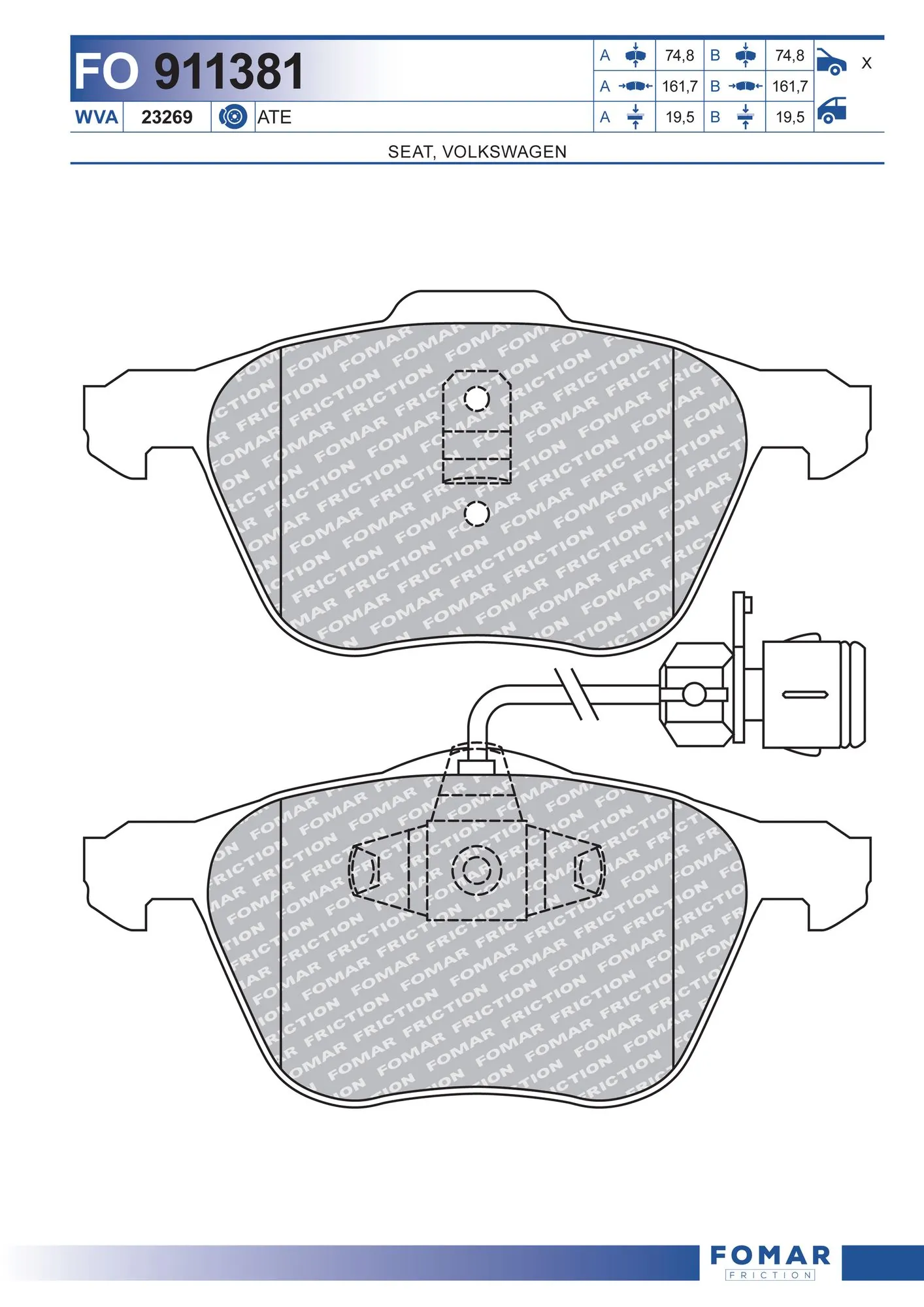 Колодки Ford 1133446 цена, от 38.32 USD