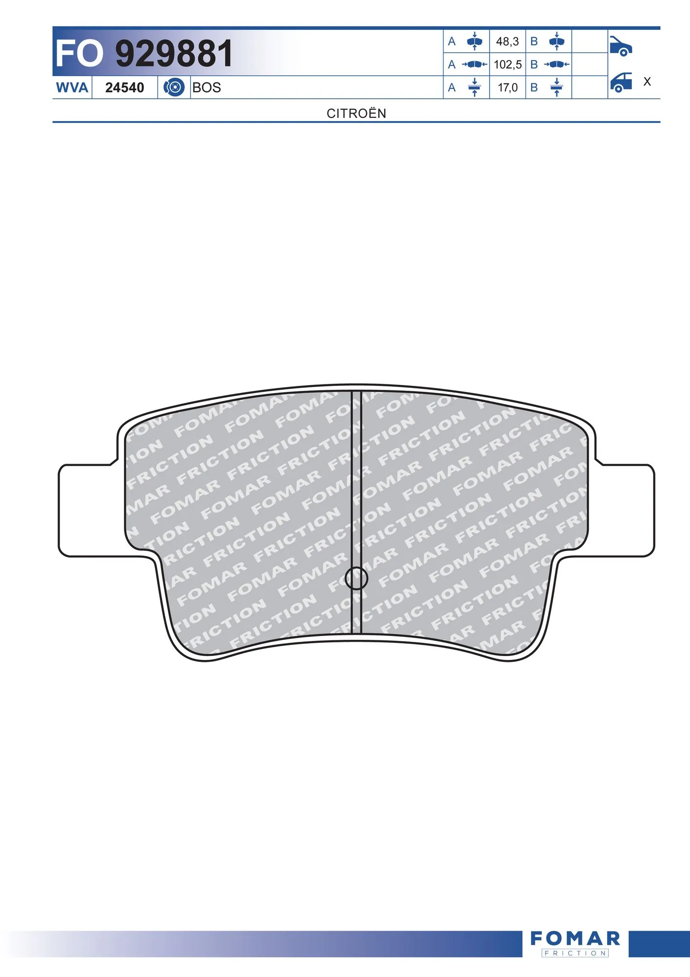 Колодки дисковые  Citroen C4 GRAND PICASSO I минивэн (UA) (2006 - 2013) цена, от 19.79 USD