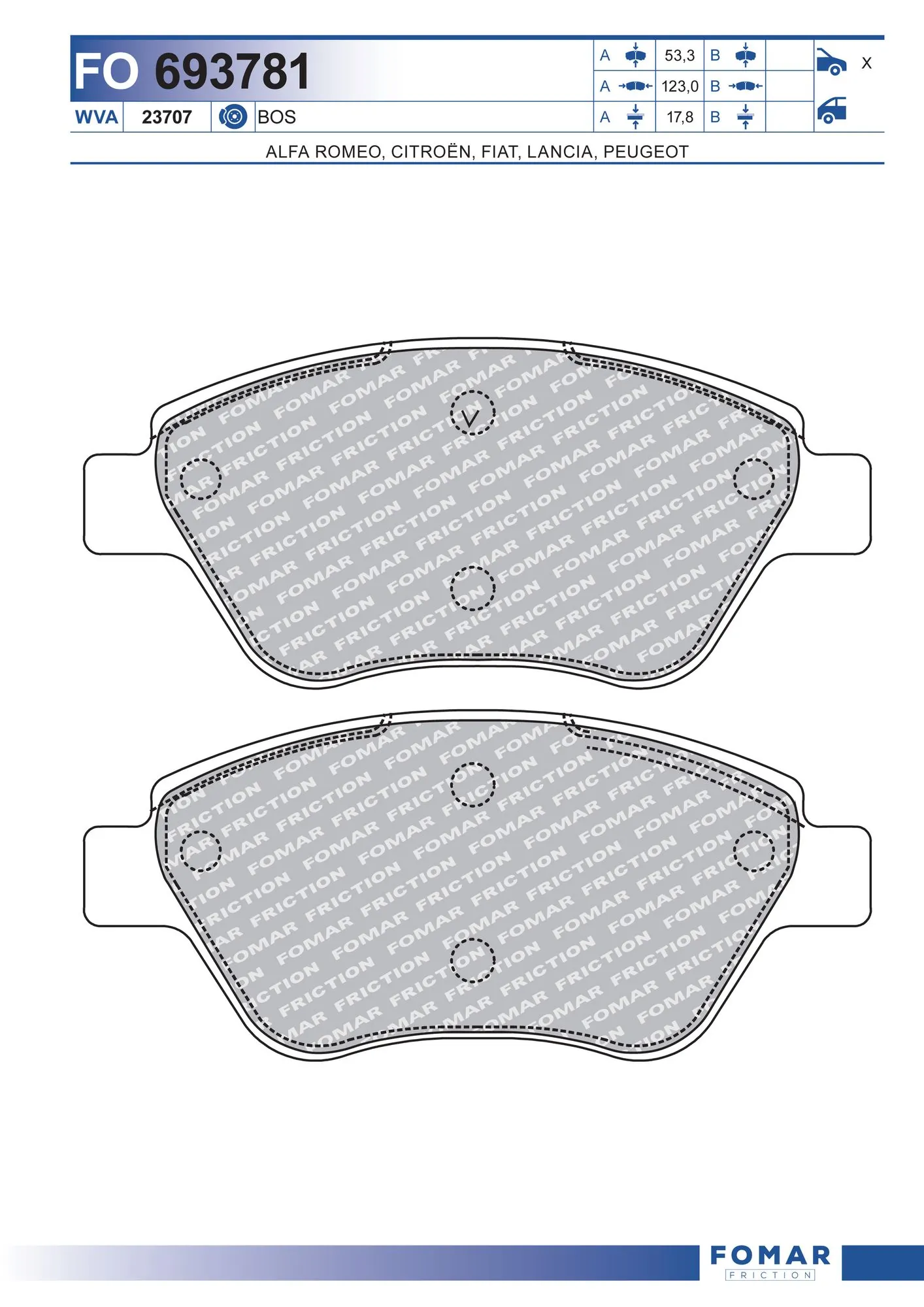 T2136036 Toko cars Колодки передние