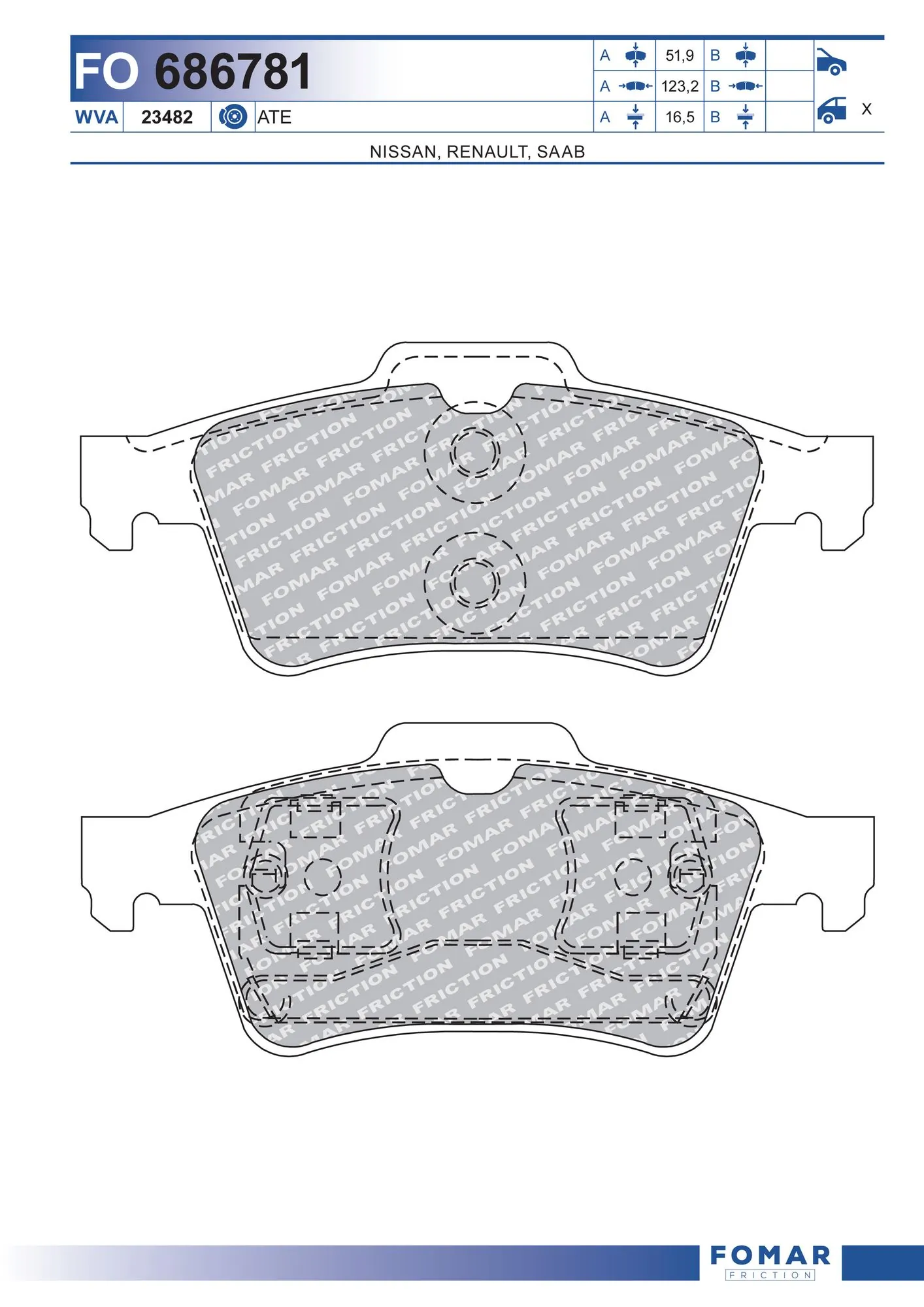 Sapatas do freio traseiras de disco Renault Espace IV JK0