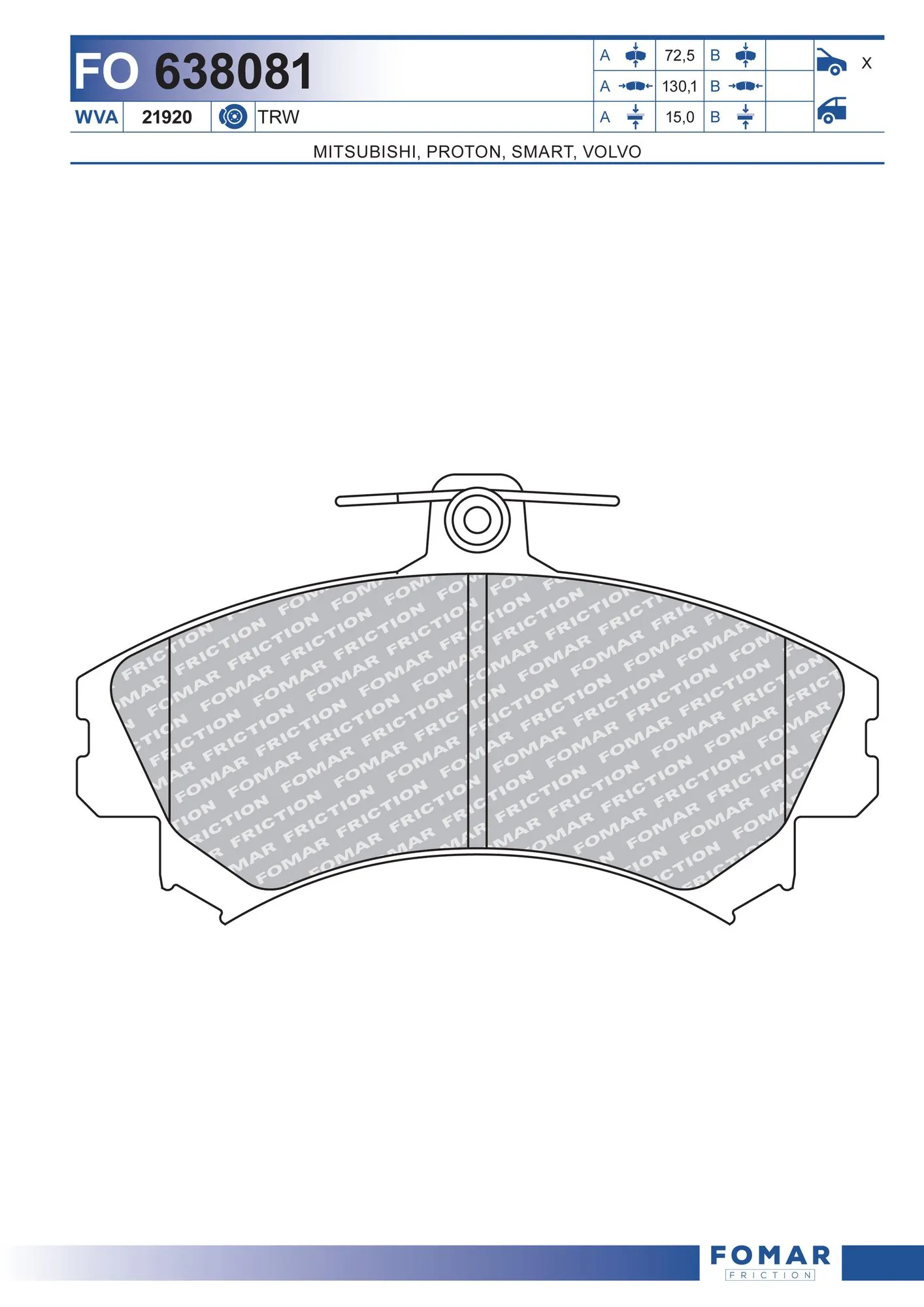 Колодки ASM FR257106 цена, от 16.46 USD