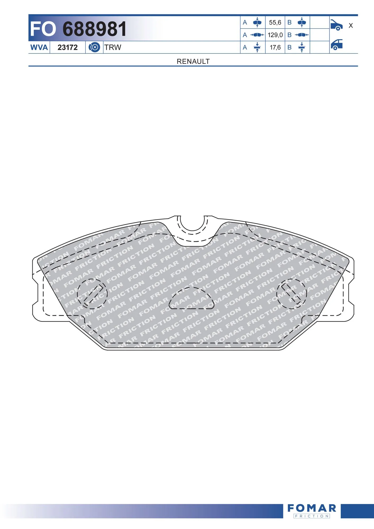 Sapatas do freio dianteiras de disco Renault Megane SCENIC JA0, JA1