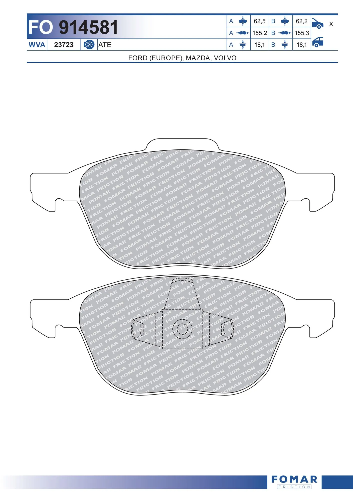 Купить S700095 Polcar Колодки тормозные