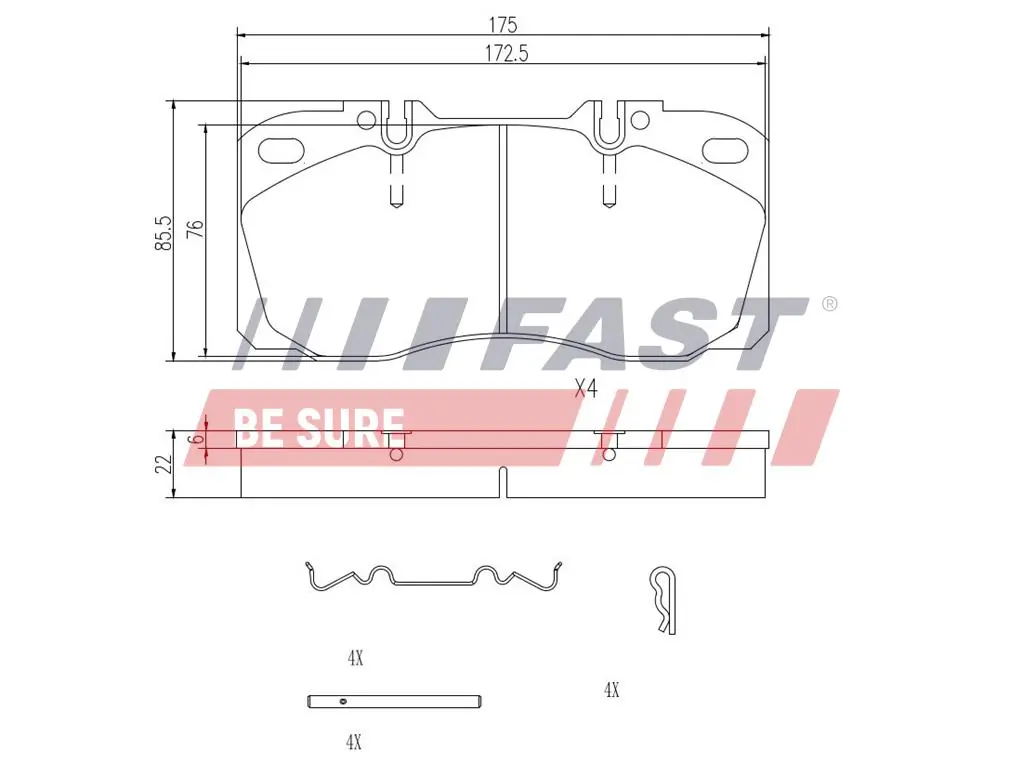 FT29093 Fast Колодки передние