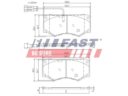 1908345 Iveco Колодки передние